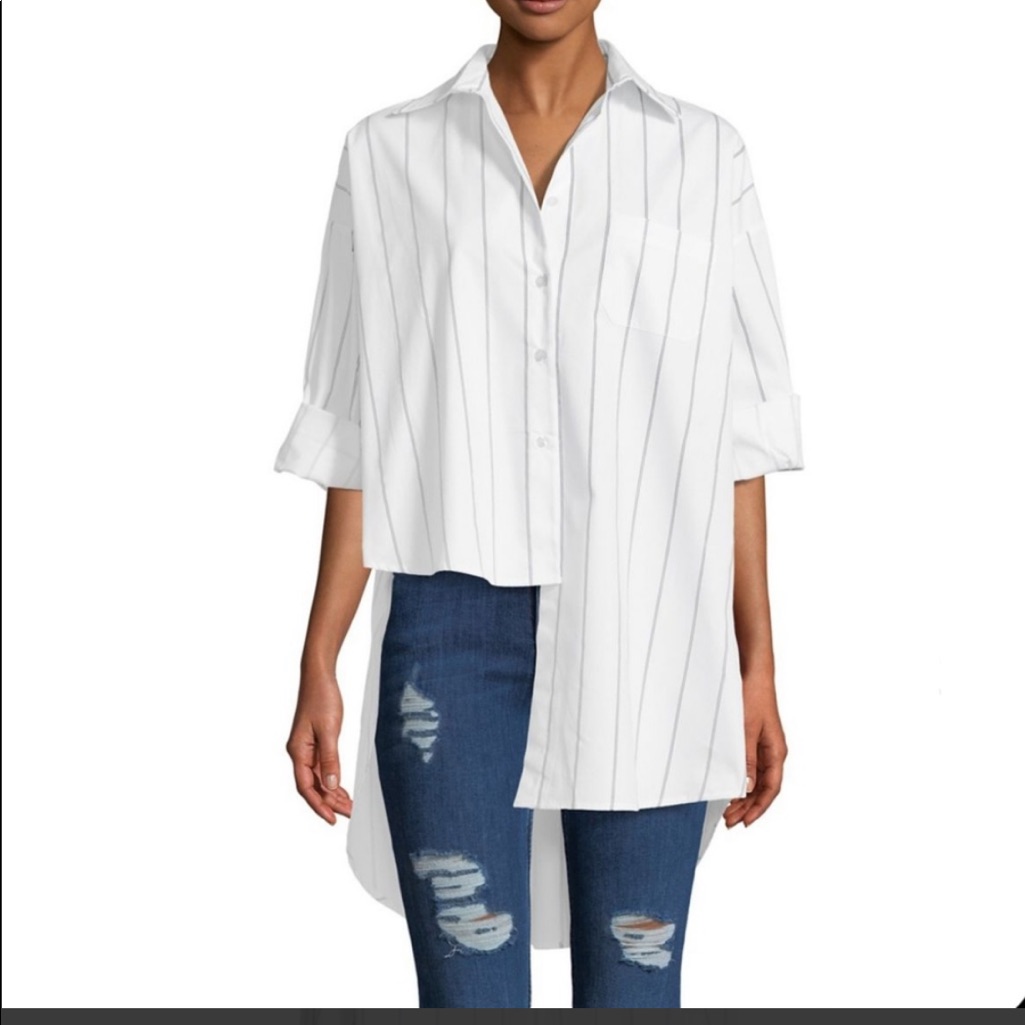 Caara Asymmetrical Button Down